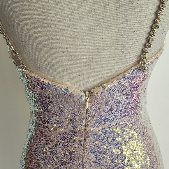 LAST CHANCE - Cinderella Divine Iridescent Sequin Maxi Dress - Picture 9 of 11